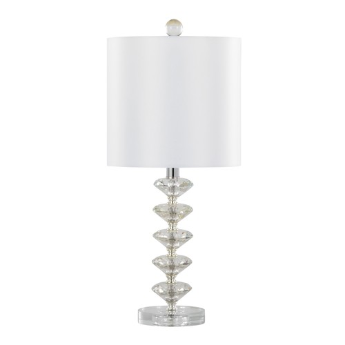Diamond Stacked 23.25" Crystal Table Lamp - Set Of 2